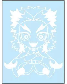Наклейка для резки персонажа Anjuro Rengoku Chibi L белая