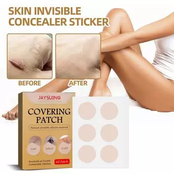 Наклейка для шрамов, татуировки, родимые пятна, невидимая накладка на тело, пятна, корректор B0T6 Skin Tone-60pcs