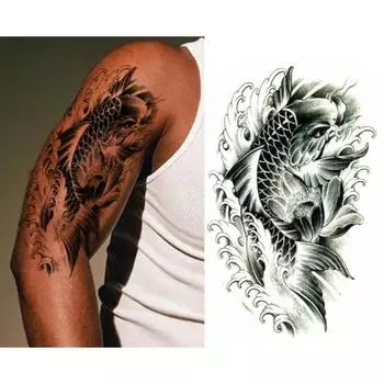 Наклейка для татуировки Irezumi, копия татуировки, хна, демон, дракон, тигр, карп, Будда, 1 шт., So Ying 1