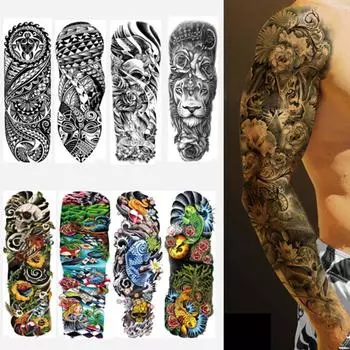 Наклейка для татуировки Kkusum Long Sleeve Irezumi Large, 02.TQB-02, 1 шт.