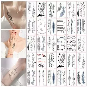 Наклейка для татуировки Ten to Toony, рисунок хной, набор из 30 предметов, 1 предмет, тип A
