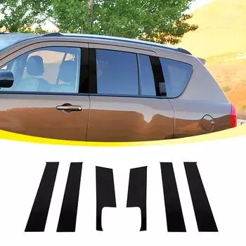 Наклейка для украшения центральной стойки окна автомобиля подходит для Jeep Compass 2008-2016, аксессуары для внешнего орнамента чёрный