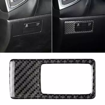 Наклейка для украшения интерьера типа A из углеродного волокна для Mazda 3 с левым рулем чёрный