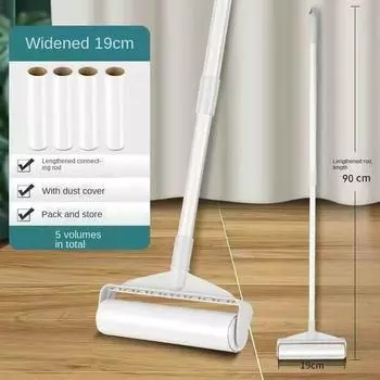 Наклейка для волос, валик, длинный стержень, большая расширенная бытовая валик, щетка для наклеивания на пол, валик для пыли, поглотитель волос, инструмент для наклеивания волос, Бог 19CM