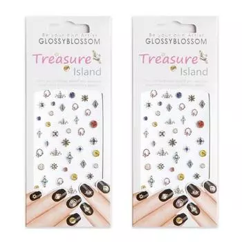 Наклейка Glossy Blossom Point Остров сокровищ, брошь, 2 шт.