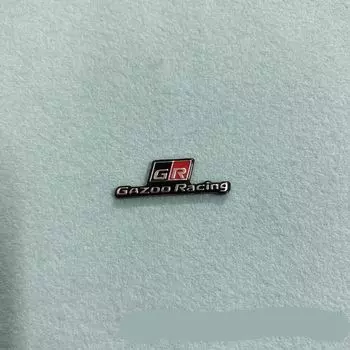 Наклейка GR, оригинальная эмблема Toyota GR Gazoo Racing, спортивная эмблема на заднюю дверь, крыло с обеих сторон автомобиля, водонепроницаемая металлическая декоративная наклейка для автомобиля