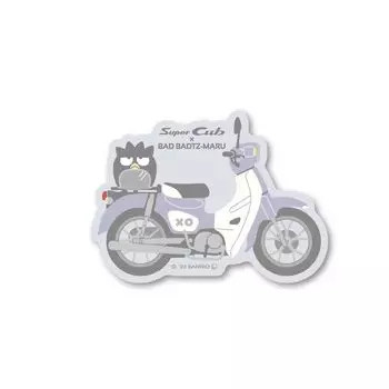 Наклейка Hapidanbui x Super Cub Bad Badtz Maru Наклейка с персонажем Sanrio Super Cub Honda Cute Collaboration Brand LCS1608 Вырубной штамп