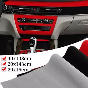 Наклейка из бархатной ткани для автомобиля, грузовика, внутренняя модификация, мягкая пушистая наклейка, шкатулки для украшений, пуховая самоклеящаяся ткань для декора 20x15cm красный