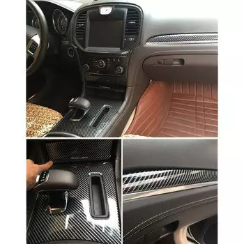 Наклейка из углеродного волокна, глянцевая, долговечная, рулонная пленка для оклейки автомобиля, наклейки, автомобильные аксессуары 30 см X 152 см чёрный