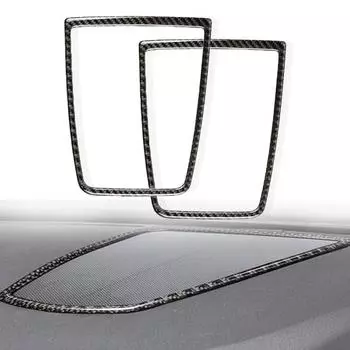 Наклейка из углеродного волокна на рамке динамика приборной панели для BMW 5 серии F10 чёрный