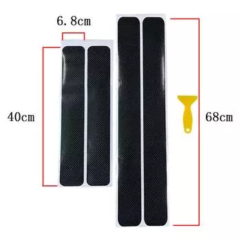 Наклейка из углеродного волокна, высокое качество, простая установка, универсальный порог автомобиля, защита от царапин и ударов, прочная полоска для защиты от царапин