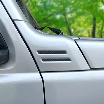 Наклейка Jimny Dummy Duct Carbon, набор наклеек Jimny Sierra Cutting, 4 шт. для 1 автомобиля, Jimny JB64, JimnySIERRA JB74, модификация воздуховода, глянцевая, водонепроницаемая
