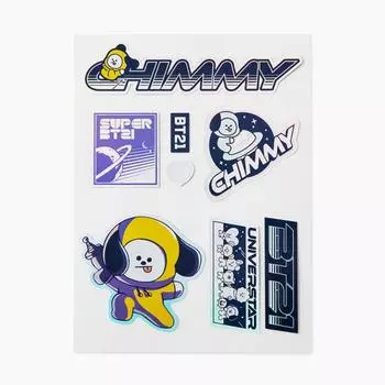 Наклейка Line Friends BT21 Chimmy Space и ручка-деко