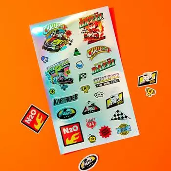 наклейка Line Friends Kart Rider Deco