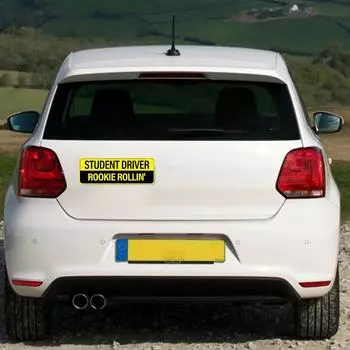 Наклейка-магнит для водителя-студента для автомобиля Магнит для нового водителя для знаков вождения автомобиля Наклейки для новых и начинающих водителей Водонепроницаемые жёлтый