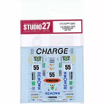 Наклейка Mazda 787B CHARGE LM 1991 для Tamiya [STUDIO27/Studio 27] 1/24 #55