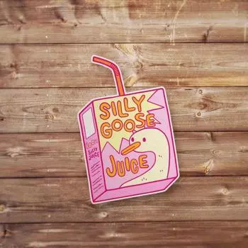 Наклейка-мем Silly Goose Juice, забавная наклейка, забавная наклейка-мем для бутылок с водой, автомобилей, ноутбуков, стаканов, гидрофляг 3inch/7.62cm 5pc