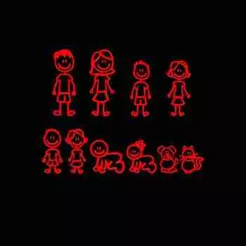 Наклейка Mo водонепроницаемая, доставляющая удовольствие, семейная, виниловая, крутая, для автомобиля, подходит для всех автомобилей, ПВХ-покрытие, царапины 15cm-11.5cm