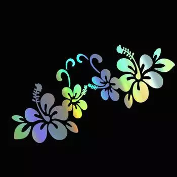 Наклейка на автомобиль 20*8 см Цветочные наклейки на двери автомобиля Окна светоотражающие лазерные наклейки для мотоцикла и автомобиля Стайлинг 3D наклейки 20x8cm