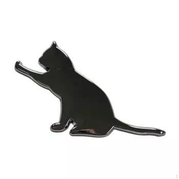 Наклейка на автомобиль Cat Animal Auto Decal Metal Universal Compact Decoration для грузовиков серебряный