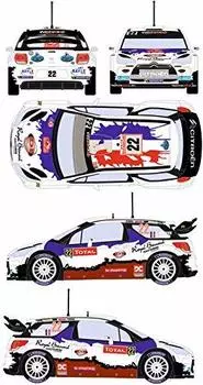 Наклейка на автомобиль Citroen DS3 WRC 2013 Monte Carlo Rally 1/24 №22