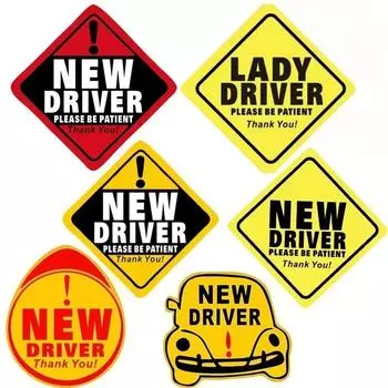Наклейка на автомобиль для вождения Новичок на дороге Стажировка Знак Наклейка на автомобиль Наклейка на бампер автомобиля Наклейка на окно