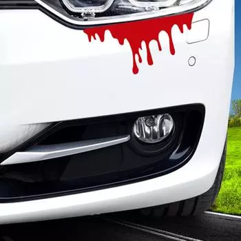 Наклейка на автомобиль Хэллоуин Красные капли крови наклейки на кузов автомобиля наклейка на фару автомобиля водонепроницаемые автомобильные аксессуары 1/2 шт