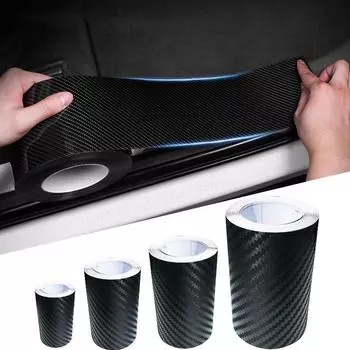 Наклейка на автомобиль из наноуглеродного волокна, боковые защитные щитки для дверей автомобиля, самодельная автомобильная защитная пленка, лента для зеркала, противоударная полоса 1 M