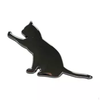 Наклейка на автомобиль «Кошка», автомобильная наклейка «Животное», металлическая универсальная, компактная, милая, забавная, украшение для чёрный