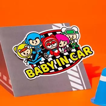 наклейка на автомобиль Line Friends Cartrider