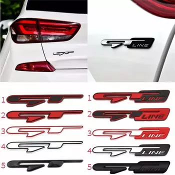 Наклейка на автомобиль металлическая эмблема GT Line на задний багажник значок наклейка для 206 208 308 307 207 208 3008 407 Ceed Picanto Stonic Sportage GT-1