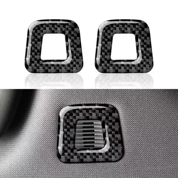 Наклейка на автомобильный динамик из настоящего углеродного волокна, декоративная накладка для Alfa Romeo Giulia 952 Stelvio 949 2017- чёрный