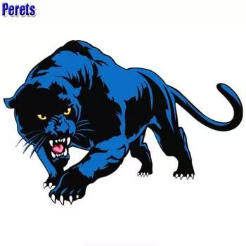 Наклейка на автомобиль Perets, наклейки с пантерами, авто наклейка на окно, аксессуары, наклейки с животными 1PCS синий