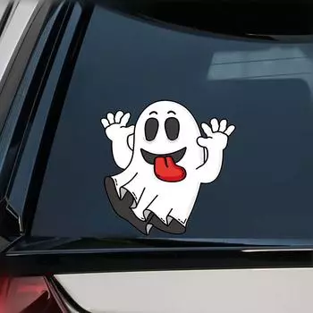Наклейка на автомобиль «Призрак ведьмы», украшенная лобовым стеклом, окнами, Хэллоуином, призрачными наклейками «Жнец», вырубными виниловыми наклейками