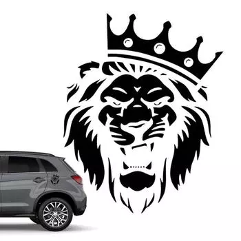 Наклейка на автомобиль с изображением льва, украшение автомобиля, наклейки с изображением льва в джунглях, сильная липкость, отражающие свет, крутые наклейки для ноутбука, автомобиля