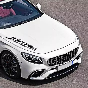 Наклейка на автомобиль с заглавными буквами, наклейка на автомобиль, гоночные наклейки, крутая водонепроницаемая универсальная наклейка для окна автомобиля, грузовика чёрный