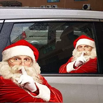Наклейка на автомобиль Санта-Клаус Рождественская наклейка на окно Клаус задние наклейки забавные наклейки для украшения стены автомобиля грузовик виниловая самоклеящаяся наклейка