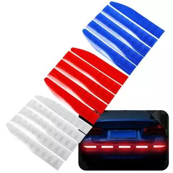 Наклейка на автомобиль светоотражающая предупреждающая лента безопасности предупреждение о столкновении светоотражающие полосы для багажника автомобиля внешние аксессуары автомобиля красный