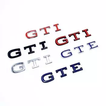 Наклейка на боковую эмблему крыла кузова автомобиля из АБС-пластика, наклейка на задний багажник автомобиля, наклейки для логотипа GTE GTI J-etta G-olf P-assat T-ouareg T-iguan P-olo T-eramont GTI чёрный