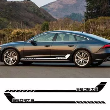 Наклейка на боковую дверь автомобиля, наклейка для внешнего украшения автомобиля, наклейка на дверь автомобиля, наклейка на царапины, индивидуальная креативная наклейка 200*20cm чёрный