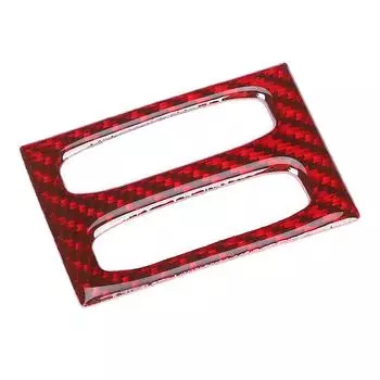 Наклейка на центральную консоль из углеродного волокна для воздуховодов Mercedes Benz C Class W204 1114 красного цвета