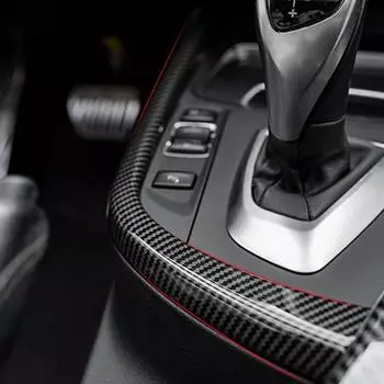 Наклейка на центральную консоль рычага переключения передач автомобиля, L-образная крышка для BMW 3 4 серии F30 F31 F32 F36 3GT 320i 13-19, левый водитель красный