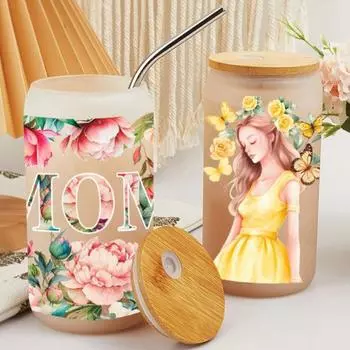 Наклейка на чашку DIY, обертка для чашки, переносная наклейка, мультяшные наклейки на бутылку воды для стеклянной мебели, керамики, кофейной чашки A