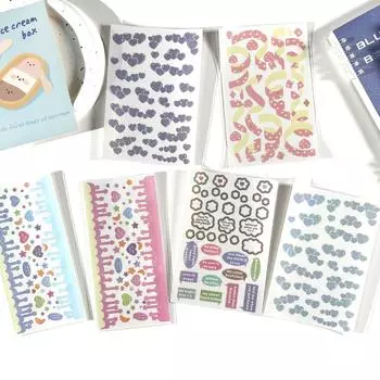 Наклейка на диалоговое окно «Лента со звездным облаком» с высокой стоимостью Наклейка на счет Gooka Hand