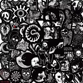 Наклейка на дневник с изображением готического черепа Декоративные граффити Наклейки Детская игрушка Багаж C