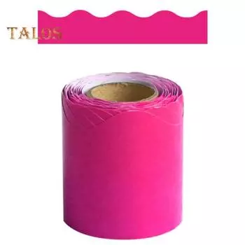 Наклейка на доску объявлений, зубчатая кайма для классной комнаты, офисного декора, водонепроницаемая декоративная лента, рулон для пробковой доски, белая доска, вечеринка красный