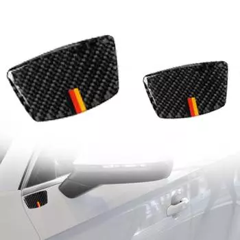 Наклейка на дверной косяк, универсальная самоклеящаяся черная крышка из углеродного волокна, устойчивая к царапинам