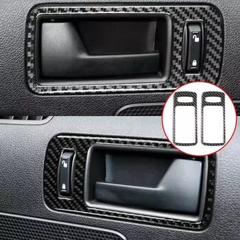 Наклейка на дверную ручку автомобиля, накладка из углеродного волокна для отделки салона Ford Mustang 2009 2010 2011 2012 2013 2014 Аксессуары коричневый