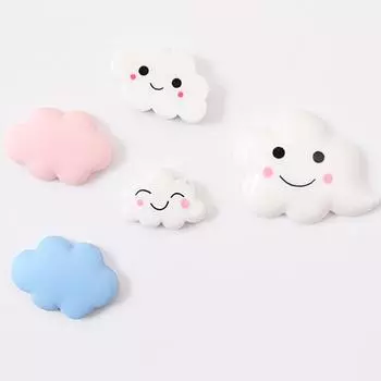 Наклейка на холодильник Cloud, милая открытка, мультяшная белая смола, магнитная кухня, украшение для дома, памятка, сообщение, креативный дизайн