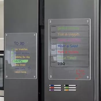 Наклейка на холодильник, магнитная доска-календарь, многоразовый еженедельник, прозрачный, водорастворимый, акриловый, стираемый, с расписанием, сообщением, меню 29.7*21cm